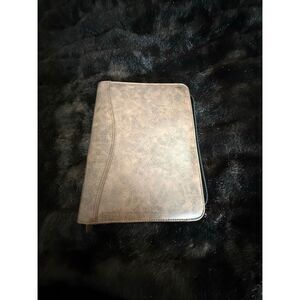 Vintage Day-Timer Brown Faux Leather Planner 7 Ring  Zip Around 8x10